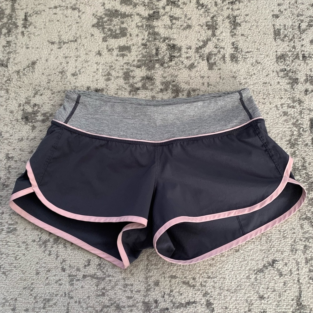 Grey and Pink Lululemon Athletic Shorts